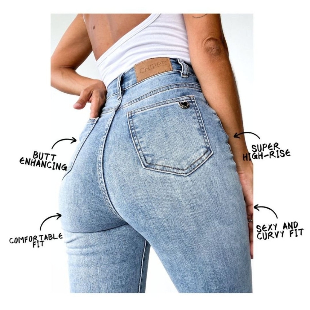 Chipie Light Blue High-Rise Women's Jeans